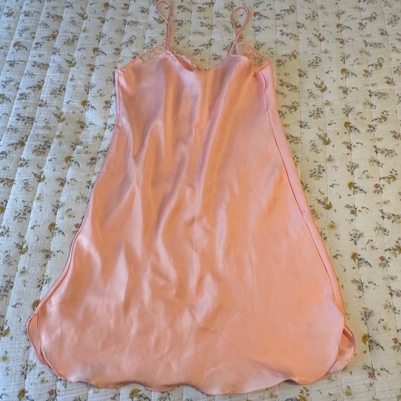 Vintage Victoria's Secret Gold Label Union Made in USA Pink Lingerie Slip Dress - Picture 11 of 11